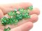 100 10mm Green Stackable Triangle Vintage Plastic Beads with Shiny Finish